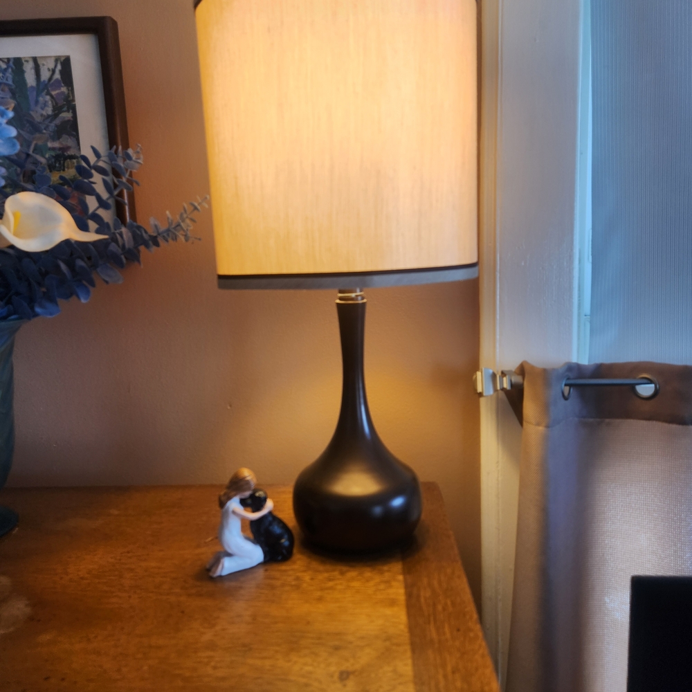 Wayfair Basics Brown Lamp with Cream Shade